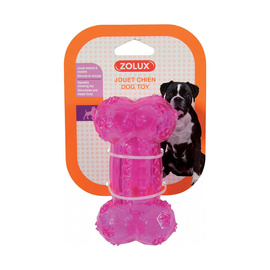 Zolux Pink Dog Chew Toy (Bone-Shaped), 12 cm