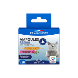 Francodex Anti-Stress Ampoules for Cats and Kittens, 18-pack