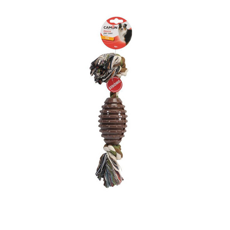 Camon Dog Toy: Oval Ball with Rope, 40 cm