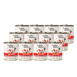 Dolina Noteci Premium Wet Dog Food, Rich in Beef, 12 x 800 g Set, LIMITED EDITION