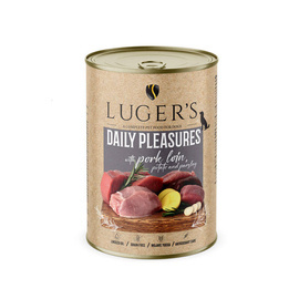 Luger's Daily Pleasures Wet Dog Food with Pork Loin, Potatoes, and Parsley, 400 g