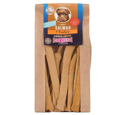 Milord Meat Cookies Naturalne ciastka łosoś i indyk 80 g