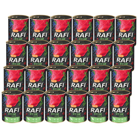 Rafi Wet Dog Food with Venison, 24 x 400 g Set